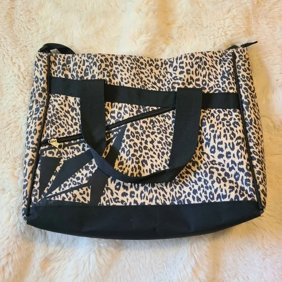 Volcom Leopard Print Laptop Messenger Bag - Picture 1 of 10